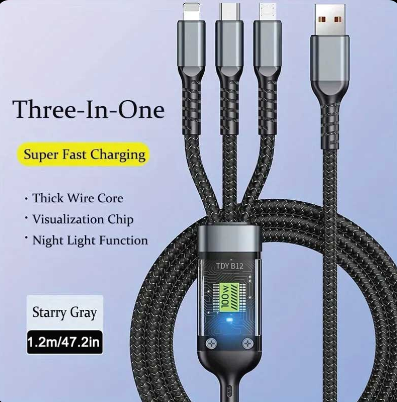3-IN-1 Super Fast Charging Cable