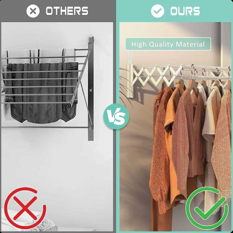 Wall Mounted Clothes Drying Hanger - Image 4